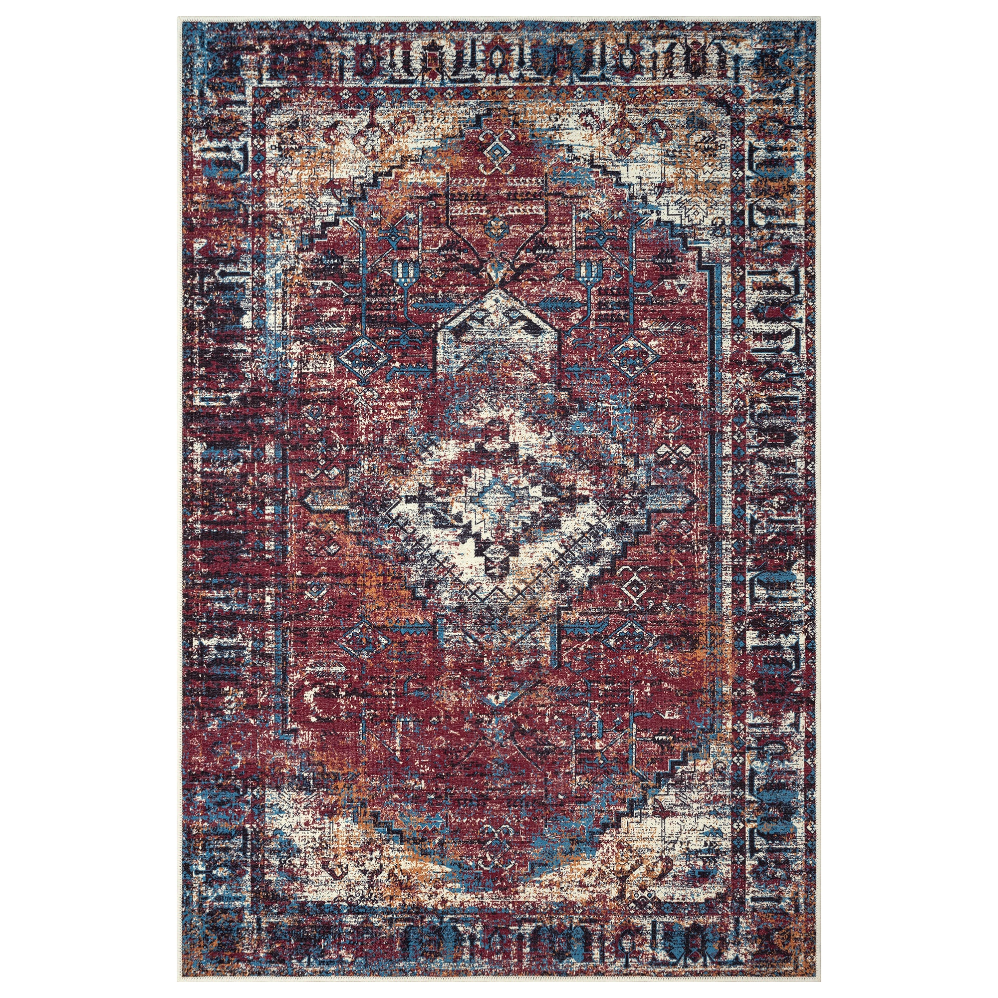 /products/narman-machine-washable-area-rug-red-red