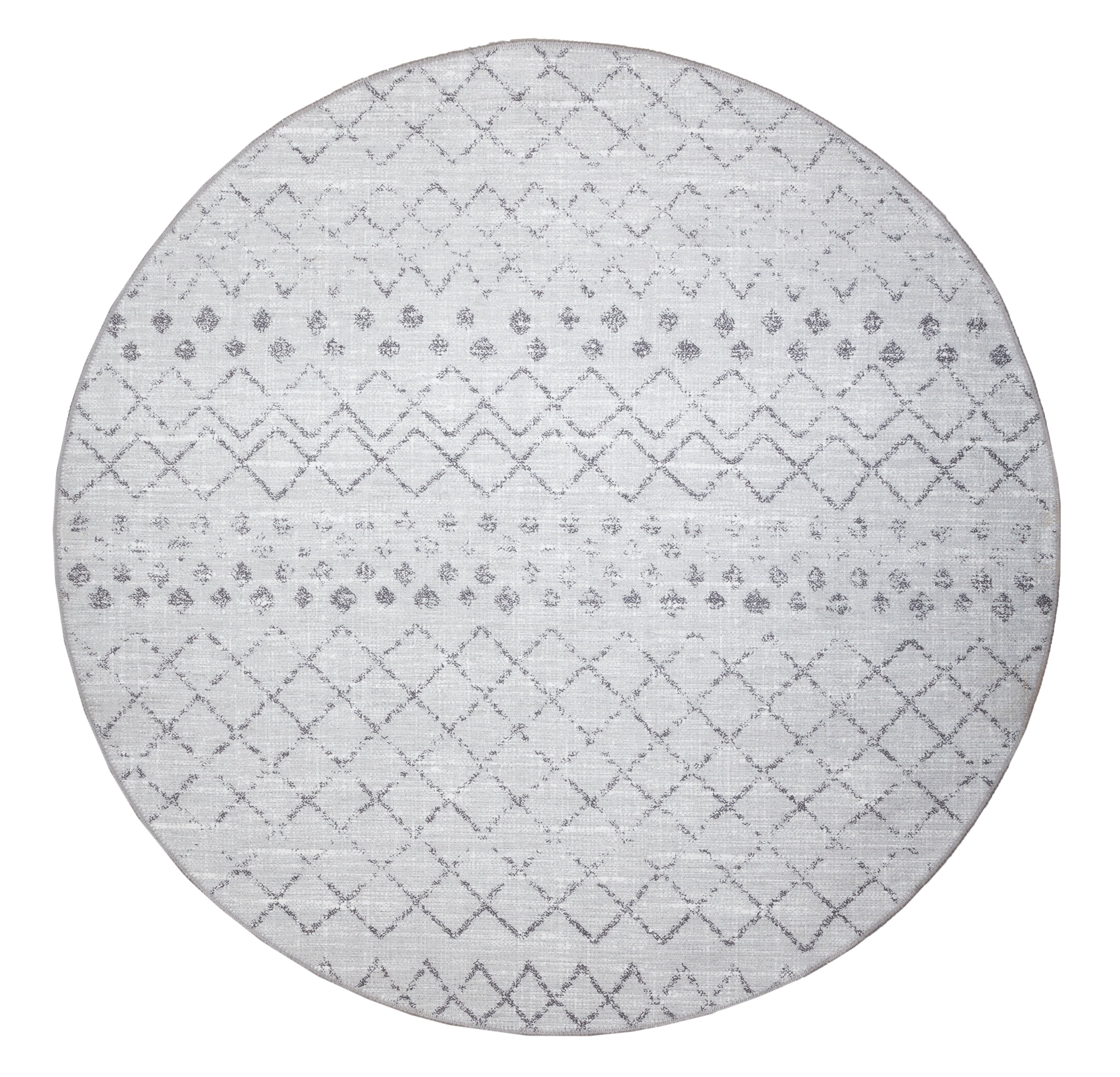 GLN Rugs Timgad - Machine Washable Area Rug - Gray Modern Home Rugs