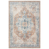 GLN Rugs Hopa - Machine Washable Area Rug - Turkish Brown/Blue Home Rugs