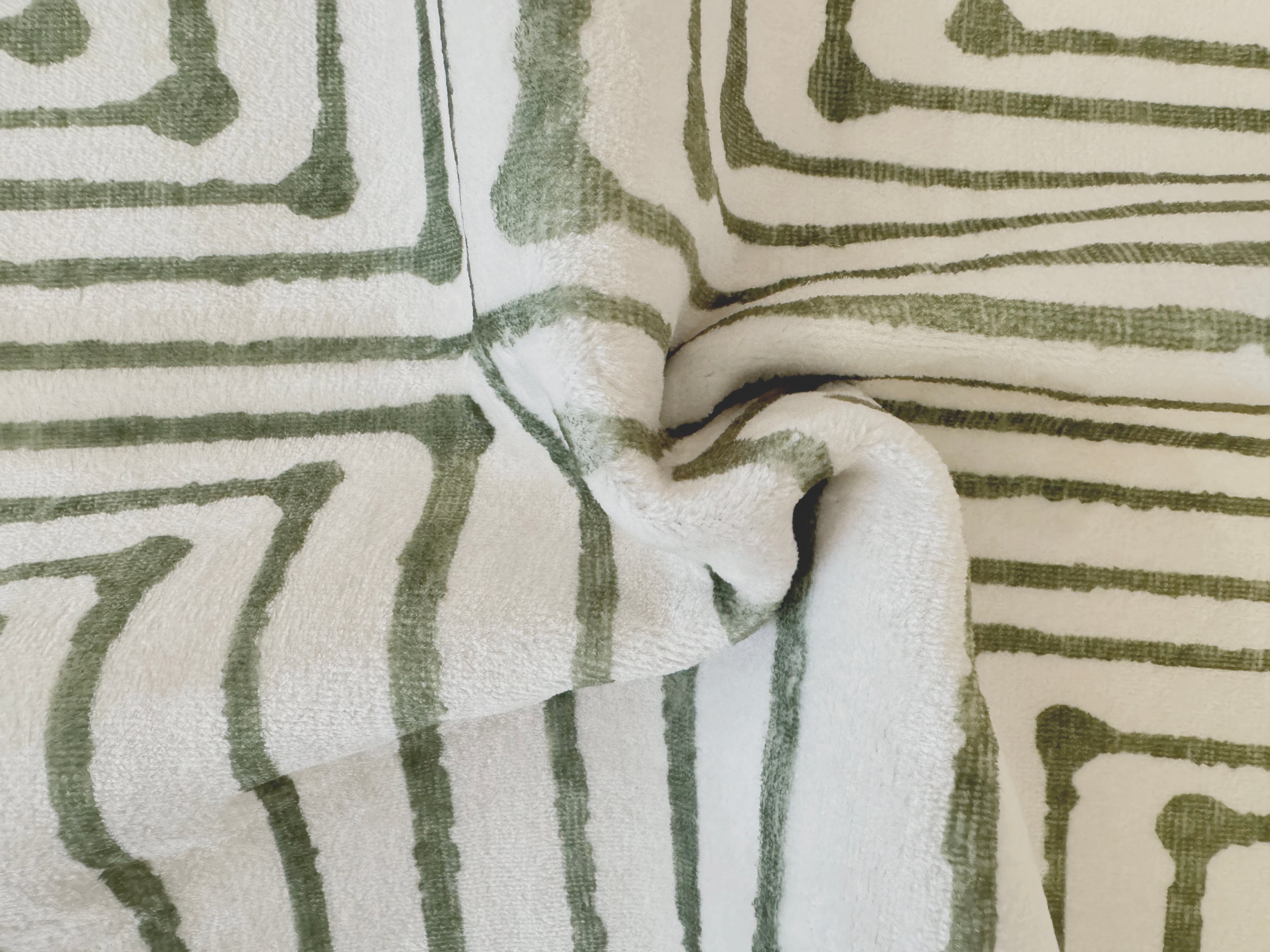 GLN Rugs Milet - Machine Washable Area Rug - Green/Beige Home Rug