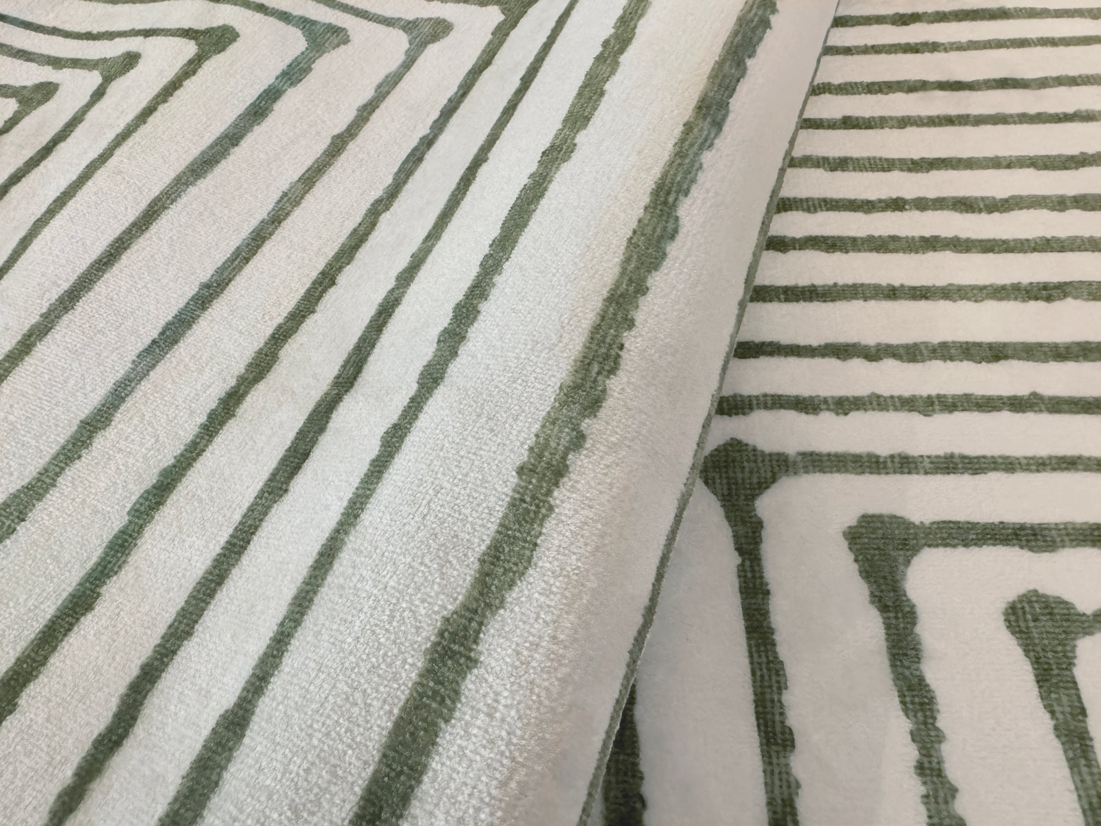 GLN Rugs Milet - Machine Washable Area Rug - Green/Beige Home Rug