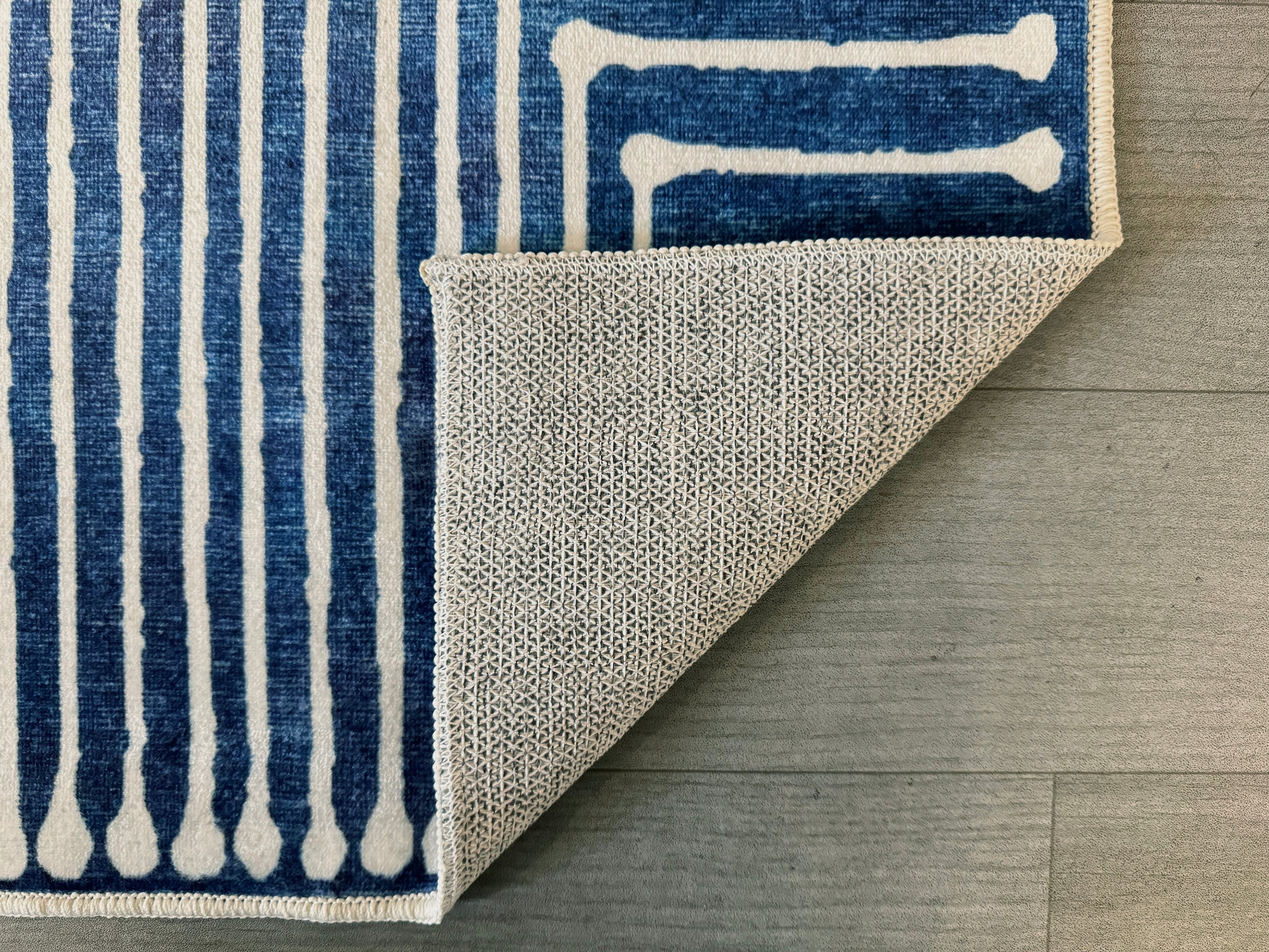 GLN Rugs Assos - Machine Washable Area Rug - Turkish Blue Home Rugs