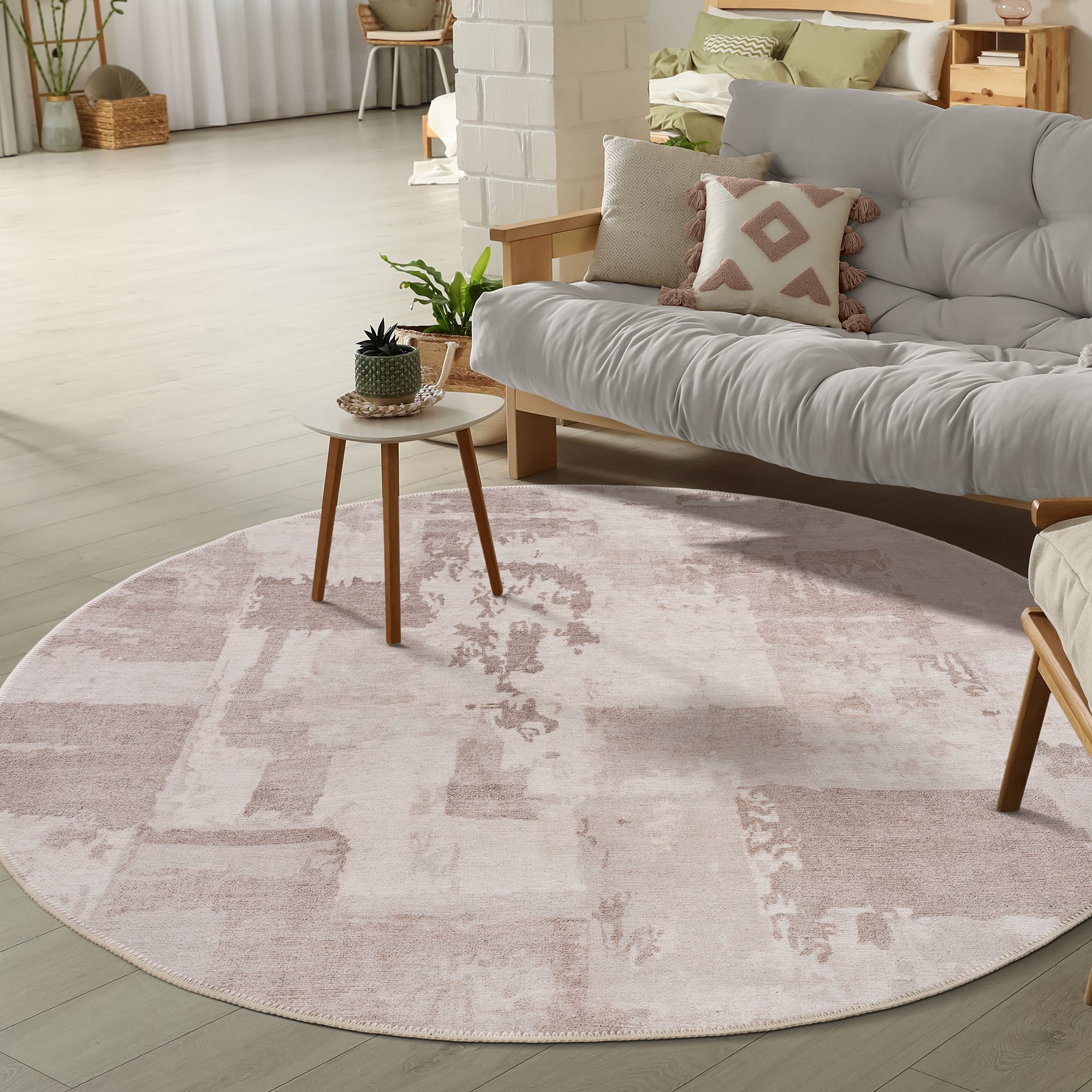 GLN Rugs Troy - Machine Washable Area Rug - Turkish Beige Home Rugs