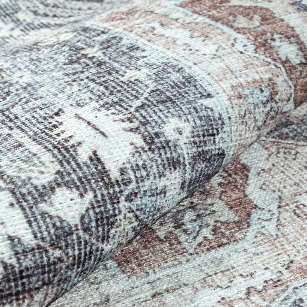 GLN Rugs Taxila - Machine Washable Area Rug - Turkish Brown/Gray Home Rugs
