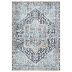 GLN Rugs Taxila - Machine Washable Area Rug - Turkish Brown/Gray Home Rugs