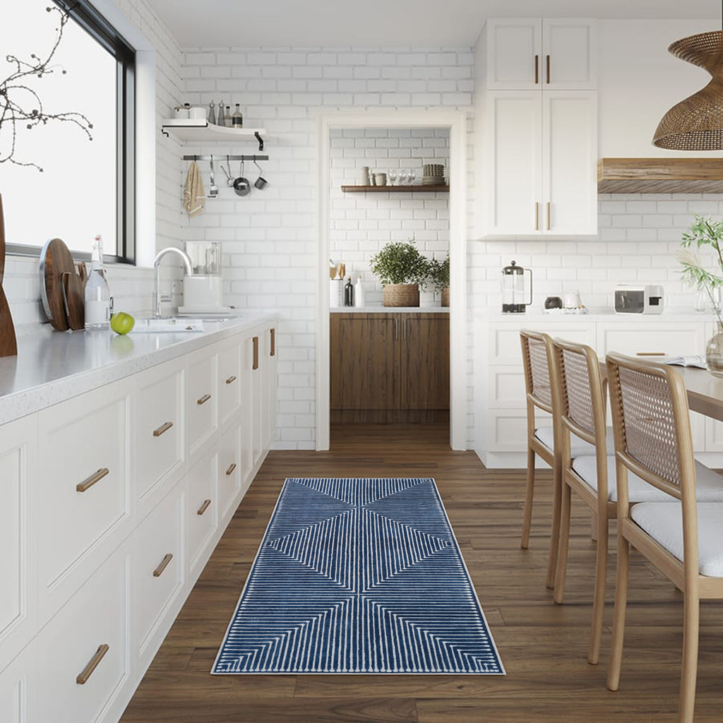 GLN Rugs Assos - Machine Washable Area Rug - Turkish Blue Home Rugs