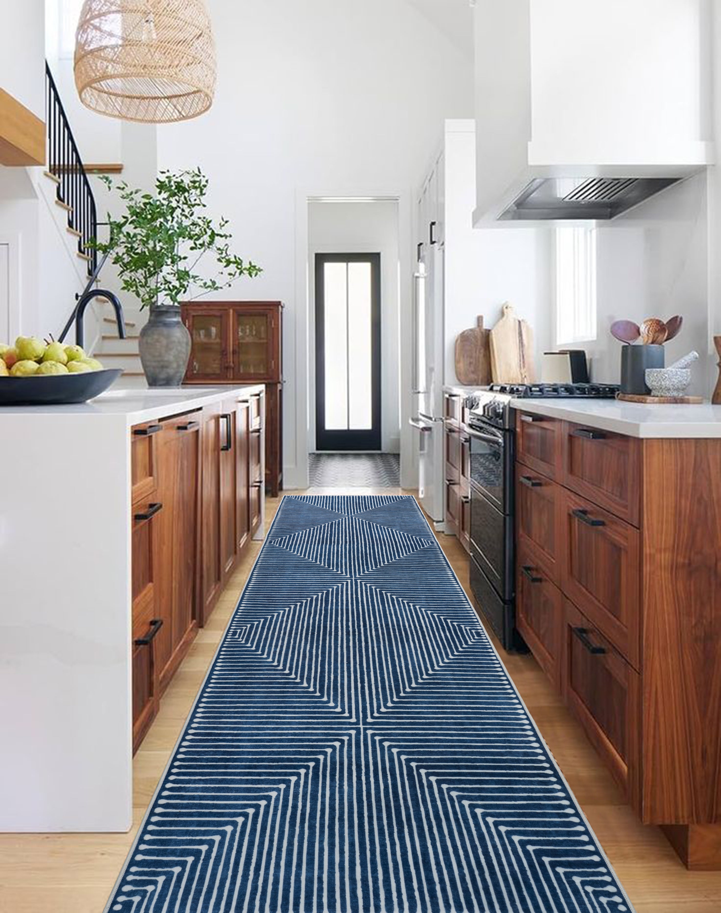 GLN Rugs Assos - Machine Washable Area Rug - Turkish Blue Home Rugs