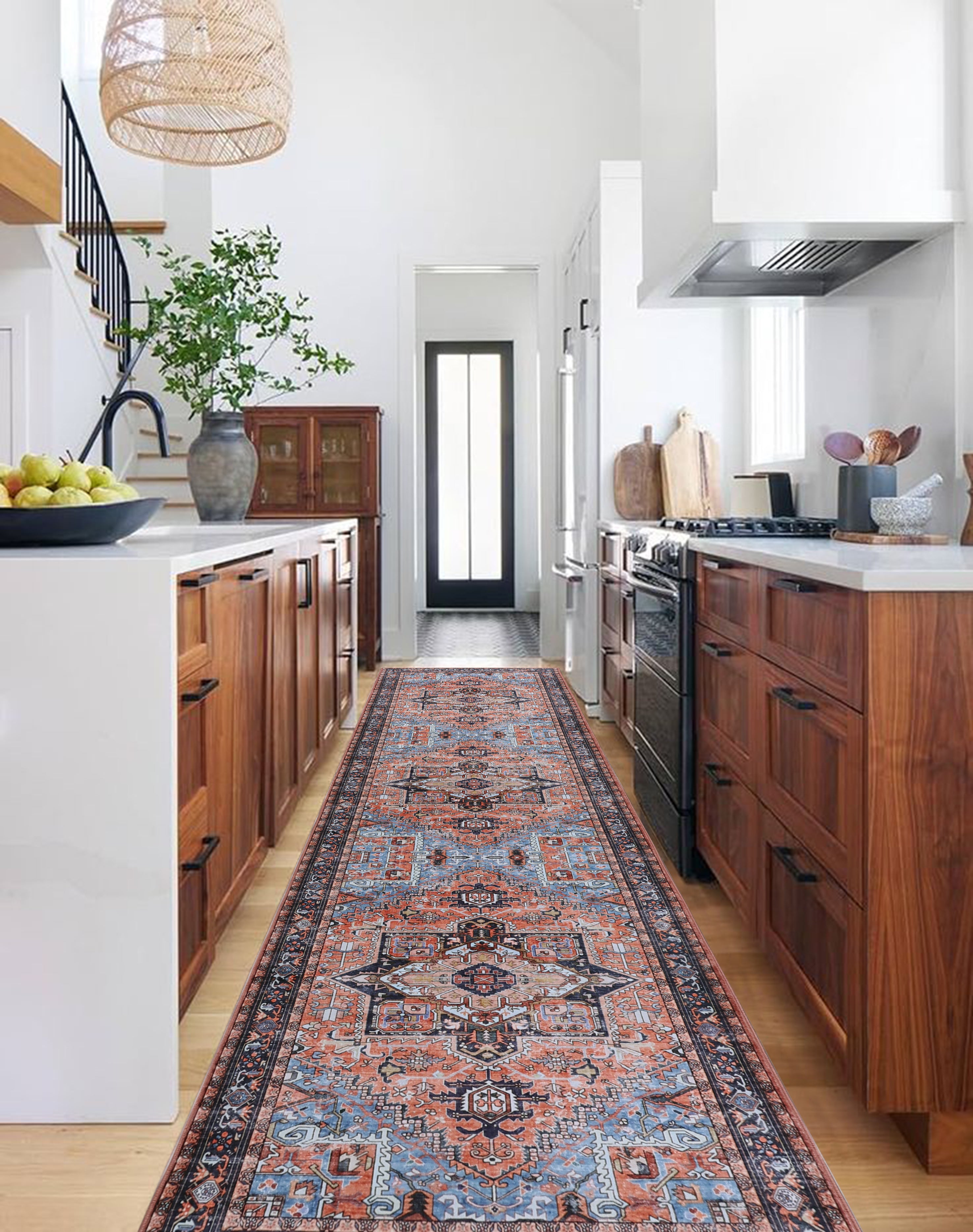 GLN Rugs Heliopolis - Machine Washable Area Rug - Terra-Black/Multicolor Home Rug