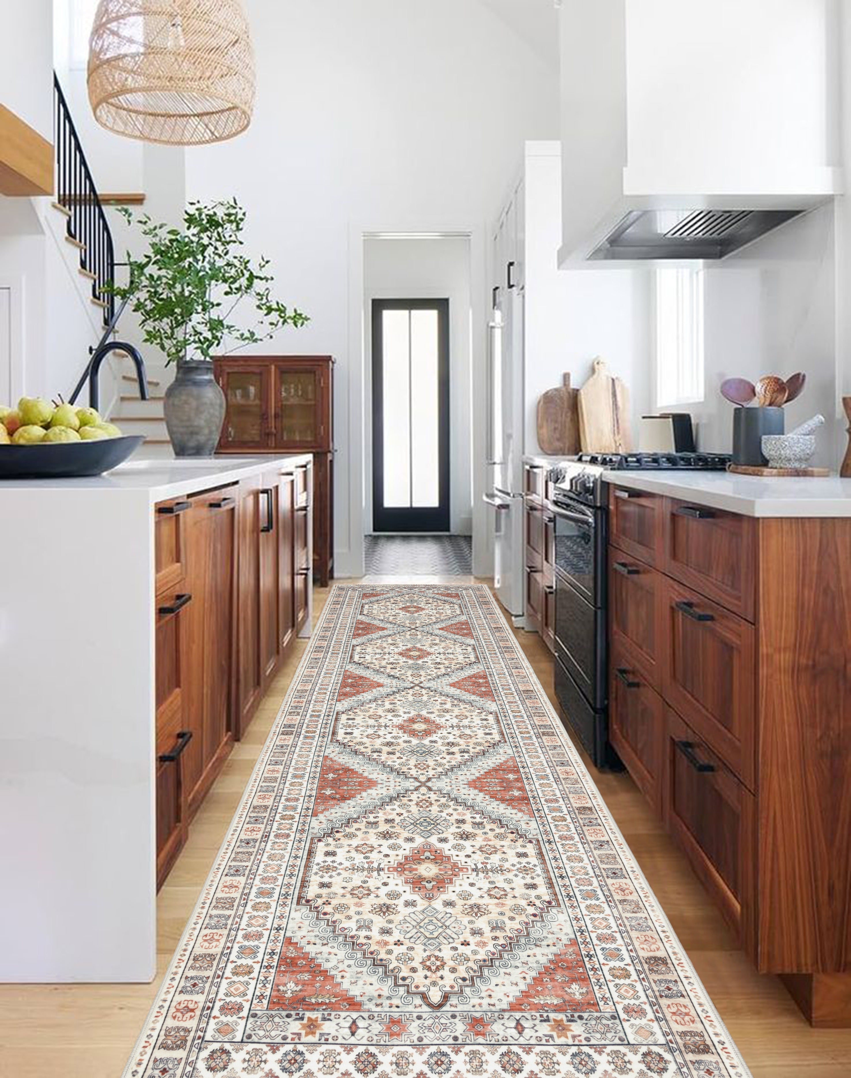 GLN Rugs Tyana - Machine Washable Area Rug - Cream/Terra Home Rug