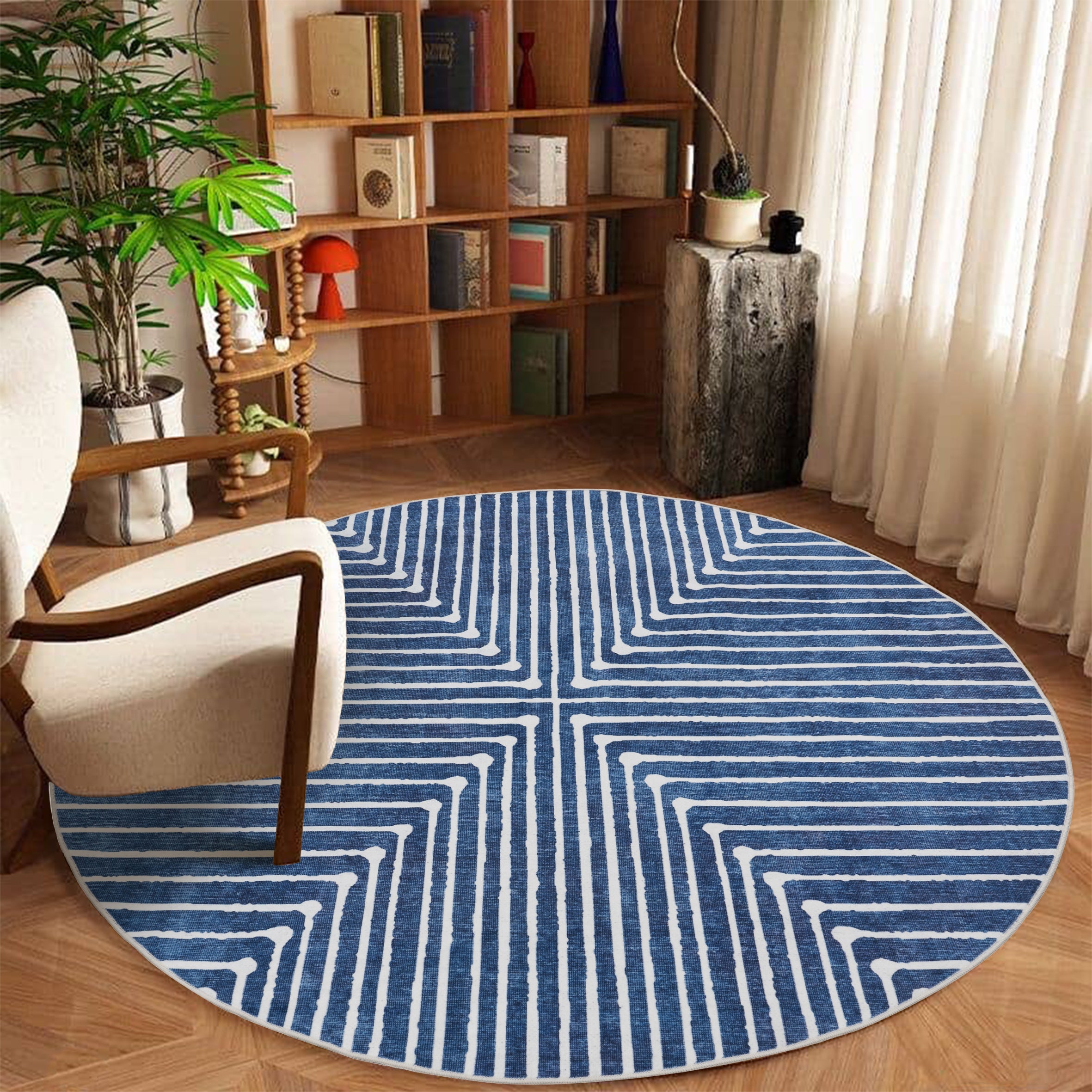 GLN Rugs Assos - Machine Washable Area Rug - Turkish Blue Home Rugs