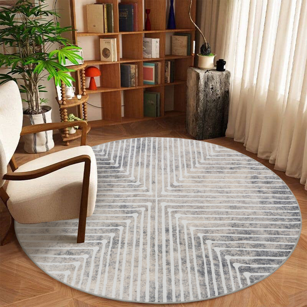 GLN Rugs Ephesus - Machine Washable Area Rug - Turkish Beige/Gray Home Rugs